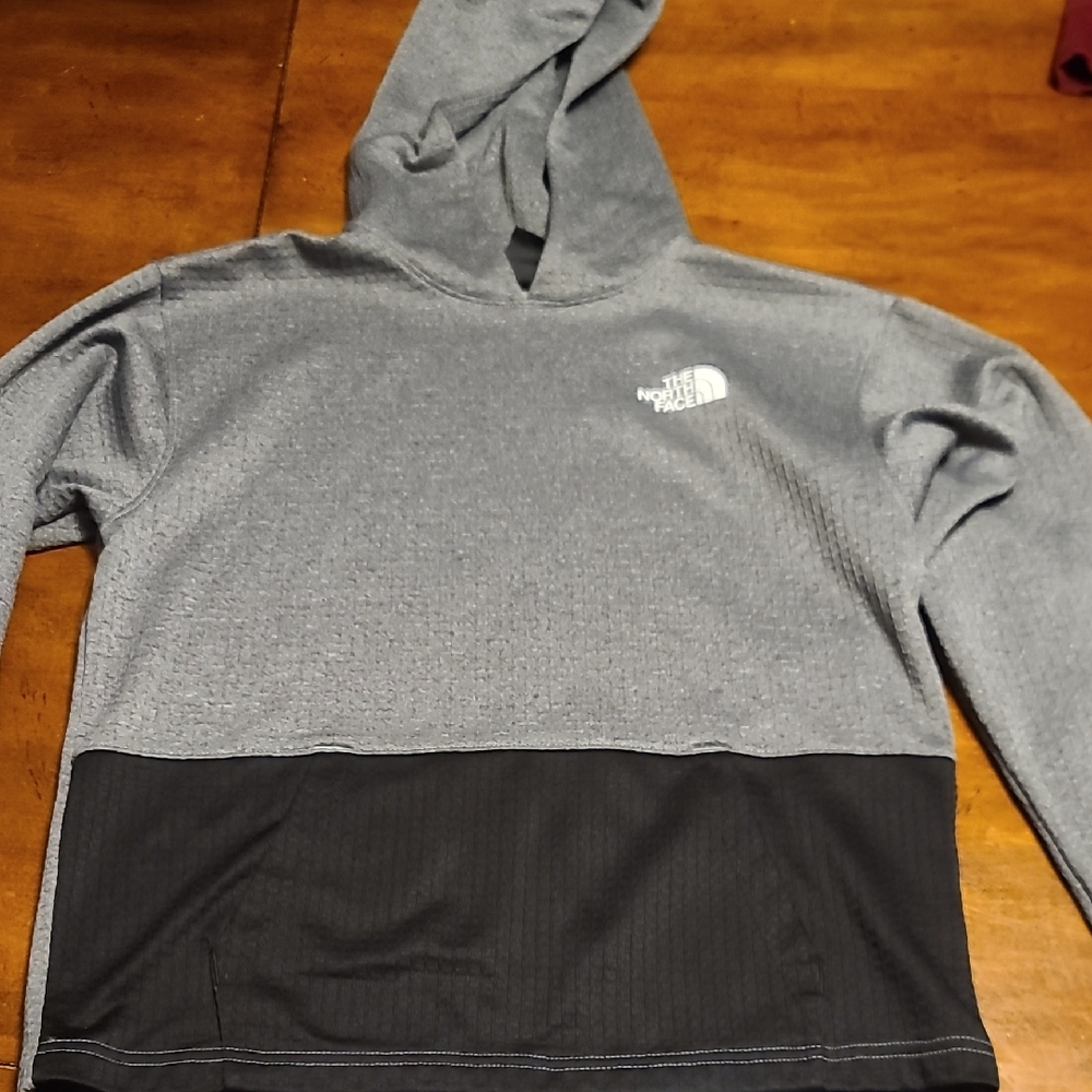 The North Face Men's Two-Tone Gray and Black Hoodie